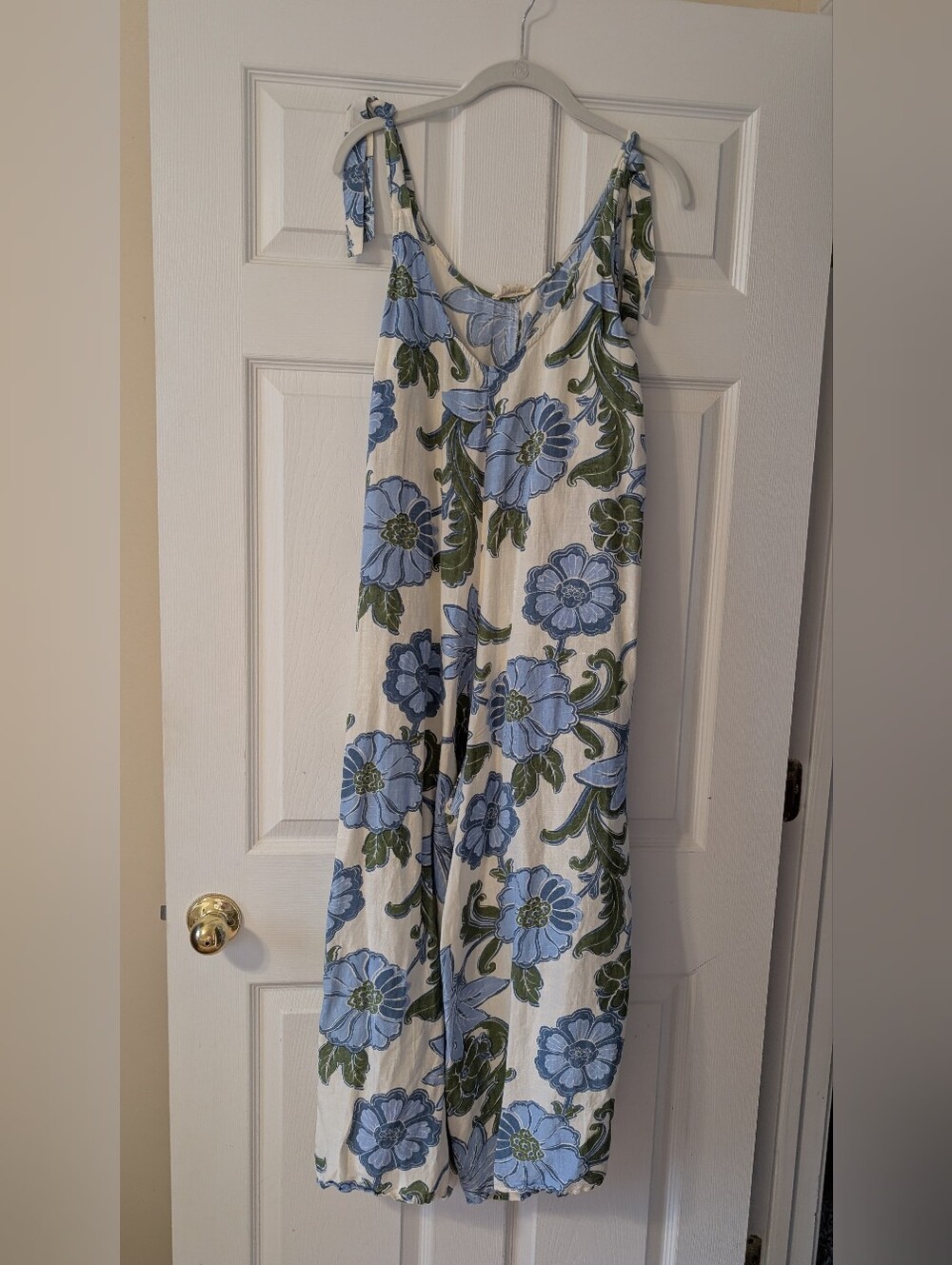 Talisman Ibiza Print Scoop Neck Tie Shoulder Jumpsuit MEDIUM